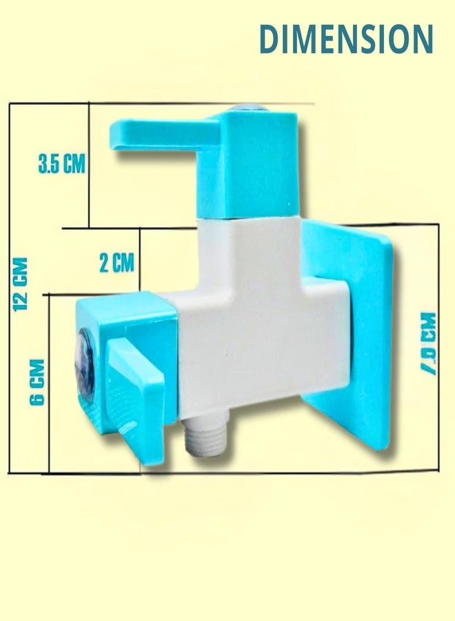 Aimko PVC Angle Valve 2-in-1 Heavy Duty Stop Cock for Bathroom Taps, Basin & Geyser | Wall Mounted White Tap with Flange | Leak-Proof Plumbing Fitting - Pack of 1 - Image 3